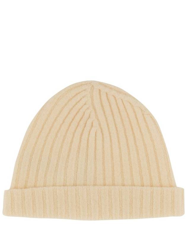 Rib Knit Beanie Ecru - JIL SANDER - BALAAN 3