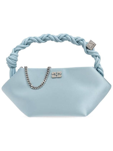 Ganni Handbag With Logo, Women's, Light Blue - GANNI - BALAAN 1