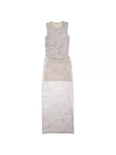 Printed Sleeveless Long Dress Grey - HELMUT LANG - BALAAN 2