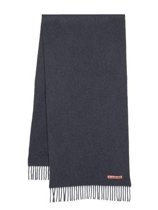 Studios Wool Fringe Scarf Purple Melange - ACNE STUDIOS - BALAAN.