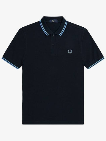 [Fred Perry] Twin Tipped Fred Perry Shirt - Navy/Soft Blue/Tw.Blue - FRED PERRY - BALAAN 1