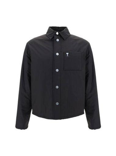 De Coeur Padded Shirt Jacket Black - AMI - BALAAN 1