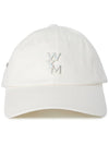 Men's Aurora Embossed Logo Ball Cap White - WOOYOUNGMI - BALAAN 3