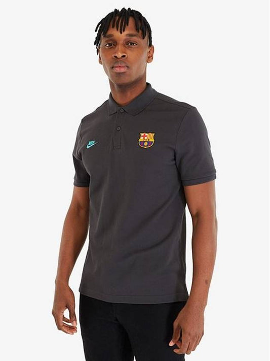 Barcelona Polo Shirt Grey - NIKE - BALAAN 2