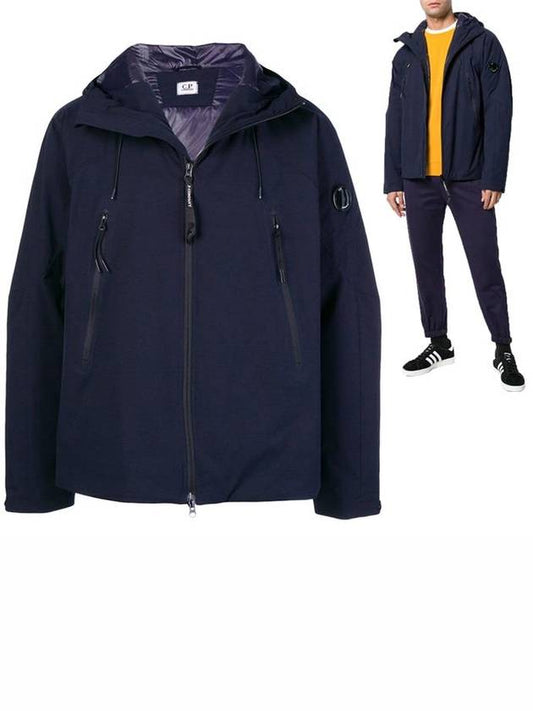 Men's Lens Wappen Hooded Jacket Navy - CP COMPANY - BALAAN 2