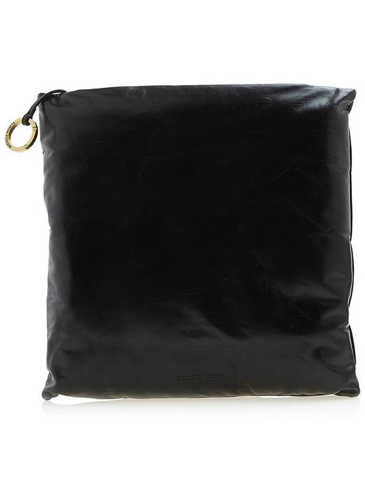 Women's Pillow Clutch Bag Black - BOTTEGA VENETA - BALAAN.