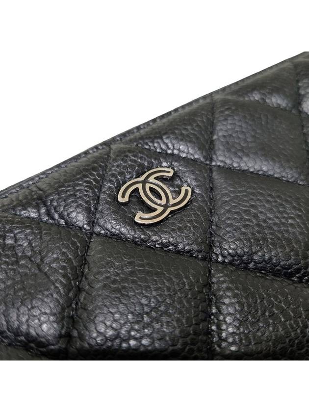 Women s A69251 Black Caviar Beauty CC Silver Logo Large Clutch - CHANEL - BALAAN 8