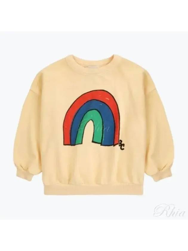 Kids Rainbow Sweatshirt Light Yellow - BOBO CHOSES - BALAAN 1