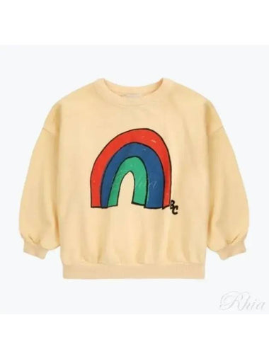 Kids Rainbow Sweatshirt Light Yellow - BOBO CHOSES - BALAAN 1