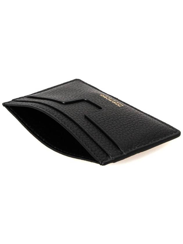 Classic Logo Grain Leather Card Wallet Black - TOM FORD - BALAAN 6