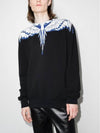 Icon Wing Print Crew Neck Sweatshirt Black Blue - MARCELO BURLON - BALAAN 8