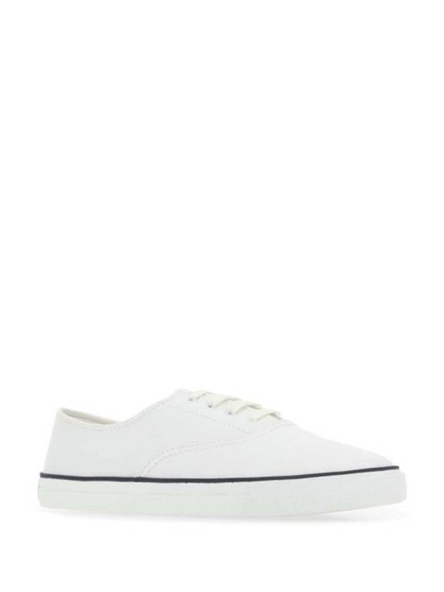 Tandem Leather Low Top Sneakers White - SAINT LAURENT - BALAAN 3