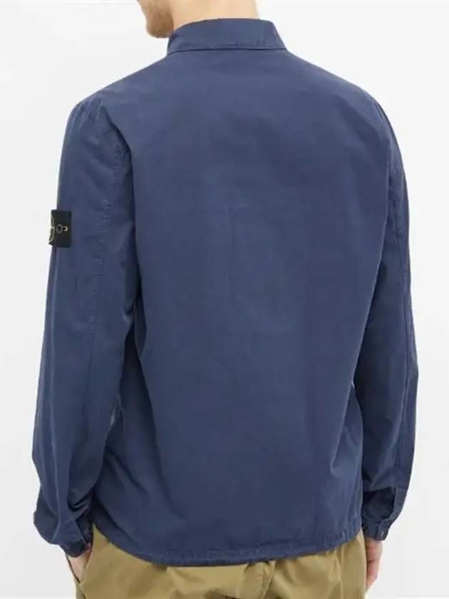 Men's Wappen Pocket Zip-Up Jacket Navy - STONE ISLAND - BALAAN 3