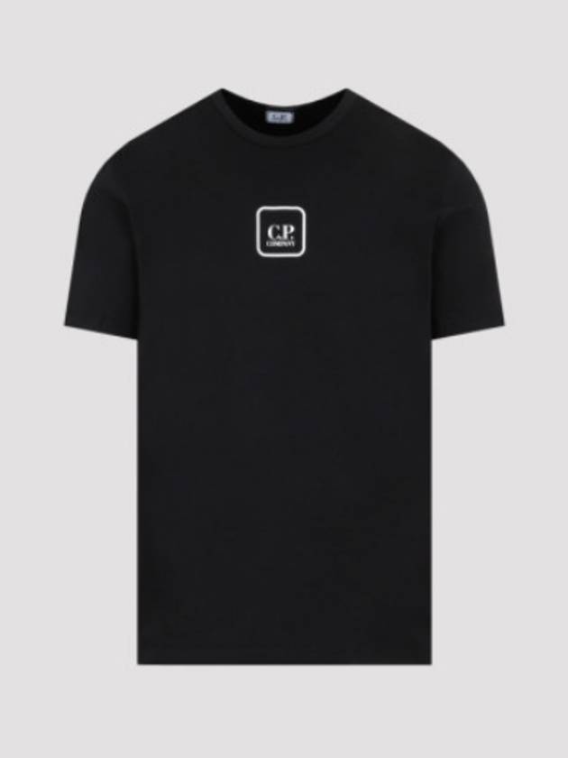 Metropolis Graphic Short Sleeve T-Shirt Black - CP COMPANY - BALAAN.