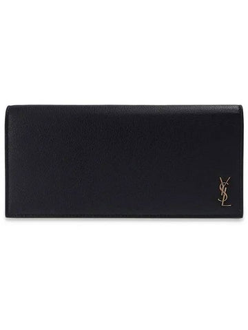 Mini Monogram Long Wallet Black - SAINT LAURENT - BALAAN.