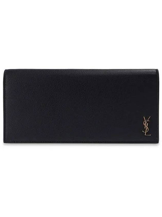 Mini Monogram Long Wallet Black - SAINT LAURENT - BALAAN 1