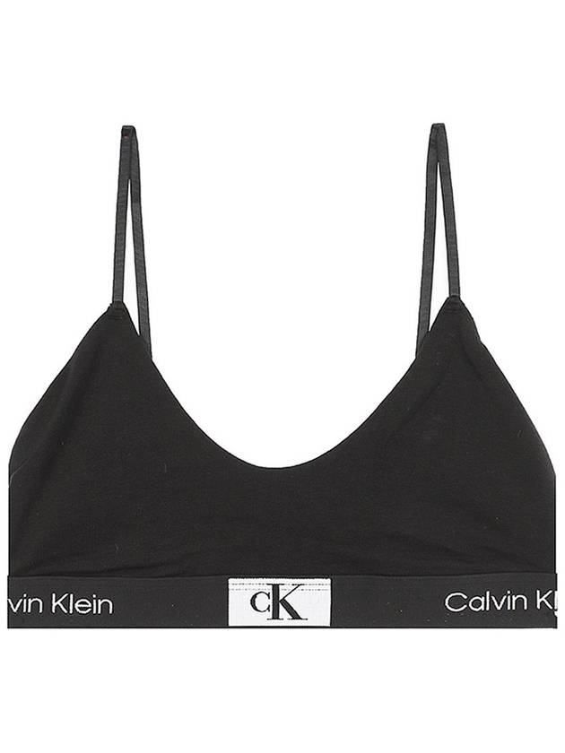 CK96 Logo Cotton Bra Black - CALVIN KLEIN - BALAAN 2