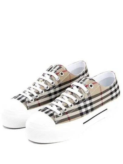 Vintage Check Cotton Sneakers Archive Beige - BURBERRY - BALAAN 2