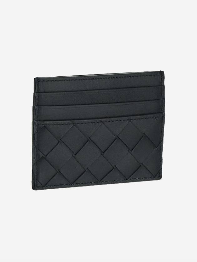 Intrecciato Leather Card Wallet Black - BOTTEGA VENETA - BALAAN 3