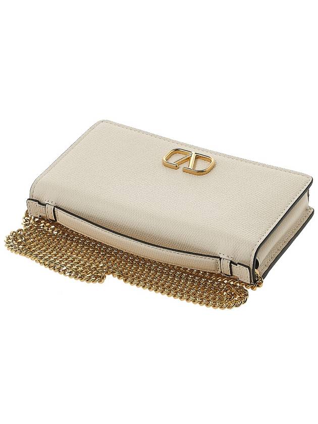 V Logo Flap Shoulder Bag Ivory - VALENTINO - BALAAN 5