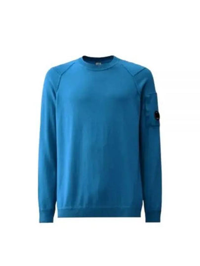 Sea Island Lens Knit Top Blue - CP COMPANY - BALAAN 2