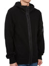 Men's Cotton Mixed Zip-Up Hoodie Bllack - CP COMPANY - BALAAN 5