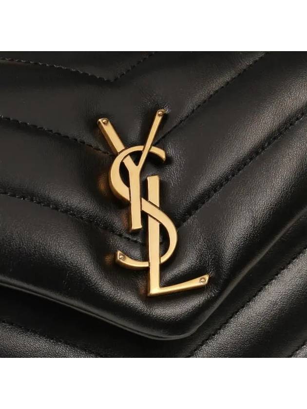 Bronze Monogram Loulou Matelasse Y Leather Small Shoulder Bag Black - SAINT LAURENT - BALAAN 8