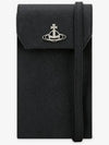 ORB Saffiano Logo Cross Bag Black - VIVIENNE WESTWOOD - BALAAN 3