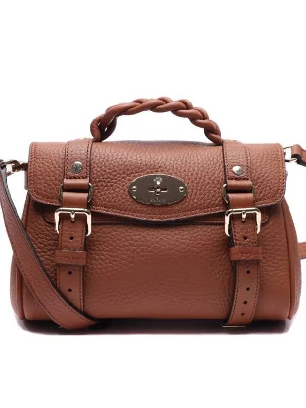 Alexa Heavy Grain Mini Tote Bag Chestnut - MULBERRY - BALAAN 2