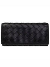 Intrecciato Flap Long Wallet Black - BOTTEGA VENETA - BALAAN 2