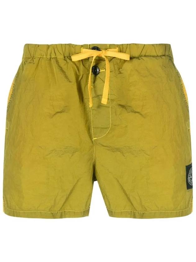 Wappen Patch Nylon Metal Swim Shorts Yellow - STONE ISLAND - BALAAN 2