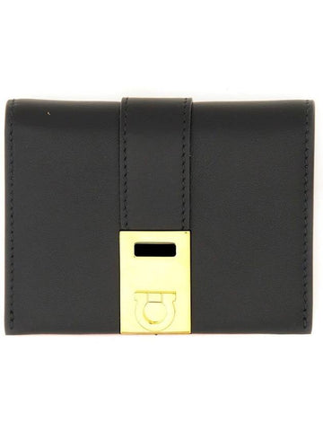 Salvatore Ferragamo Compact Hug Bicolor Wallet - SALVATORE FERRAGAMO - BALAAN 1