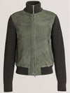 Front Zip Suede Jacket Green - TOM FORD - BALAAN 2