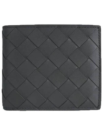 Intrecciato Bifold Half Wallet Graphite - BOTTEGA VENETA - BALAAN 1