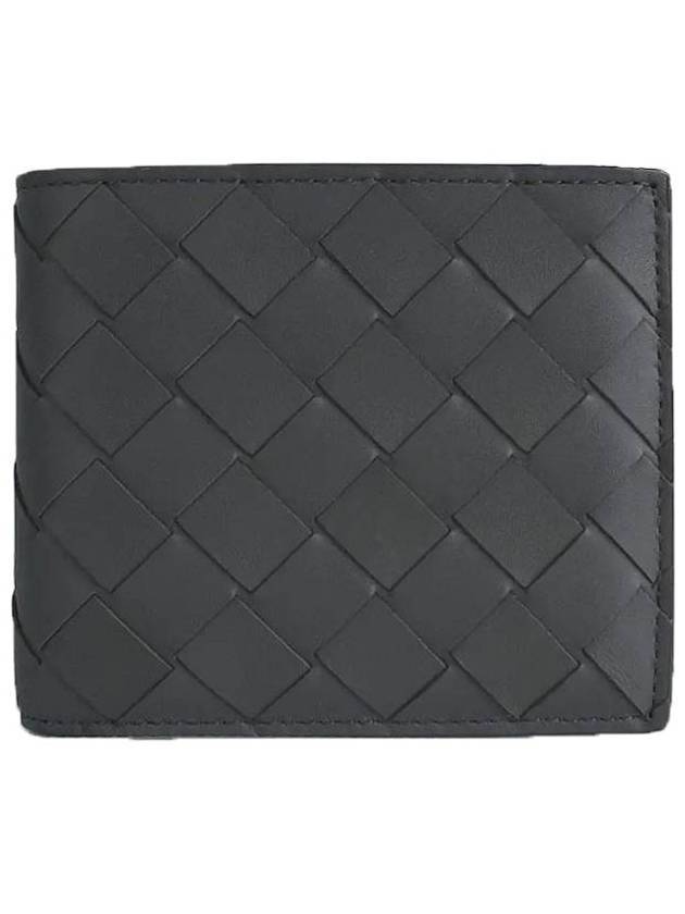 Intrecciato Bifold Half Wallet Graphite - BOTTEGA VENETA - BALAAN 1