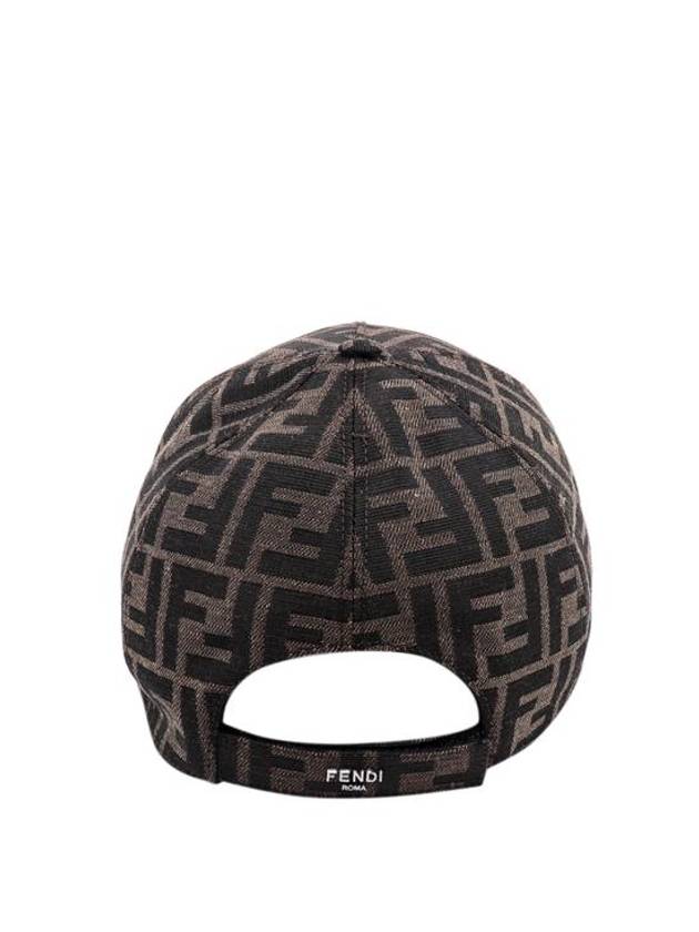 FF Monogram Ball Cap Brown - FENDI - BALAAN 4