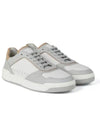 Logo Patch Leather Low Top Sneakers Grey - BRUNELLO CUCINELLI - BALAAN 2