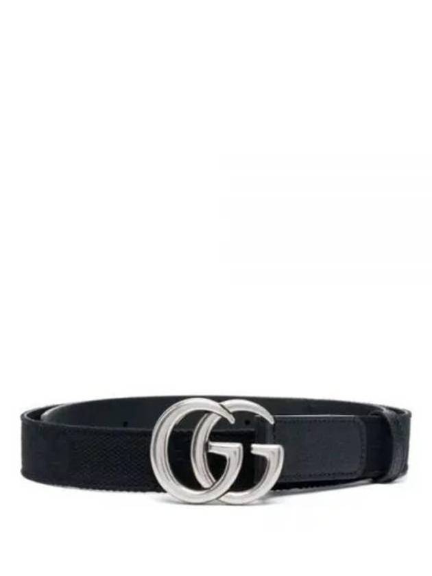 GG Marmont Leather Belt Black - GUCCI - BALAAN 2