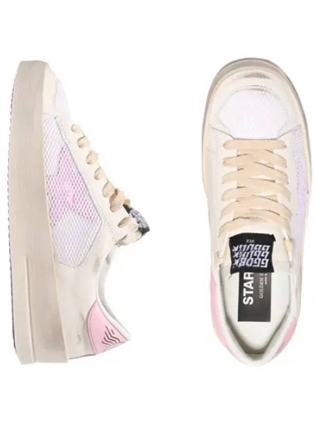 Star Dan Sneakers Mesh Pink Leather Women s - GOLDEN GOOSE - BALAAN 1