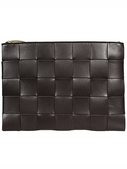 Cassette Intrecciato Medium Clutch Bag Fondente - BOTTEGA VENETA - BALAAN 2