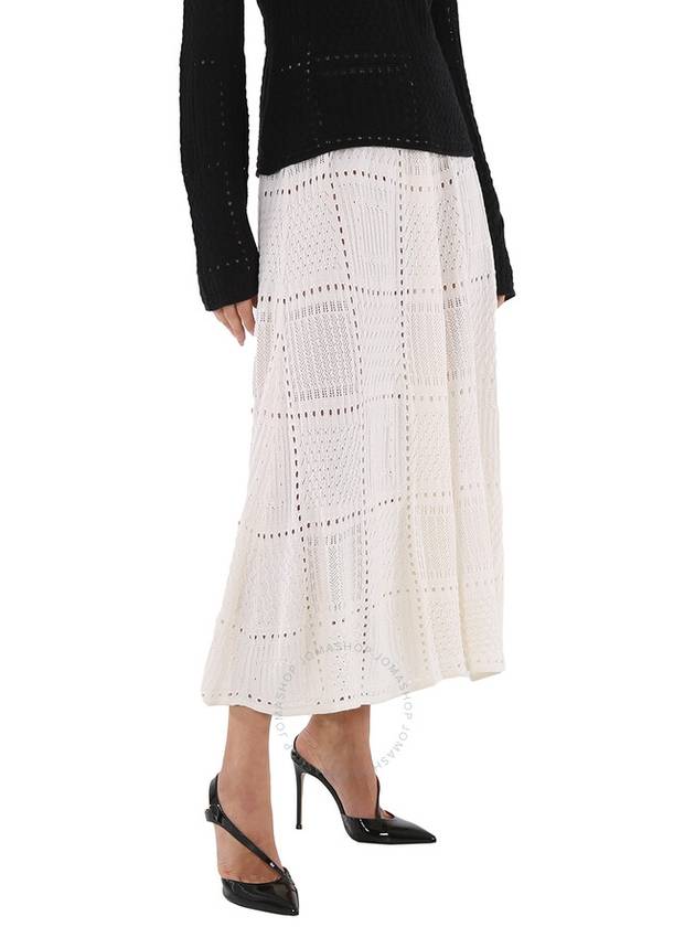 full embroidery knit A-line skirt Cloudy white - CHLOE - BALAAN 3