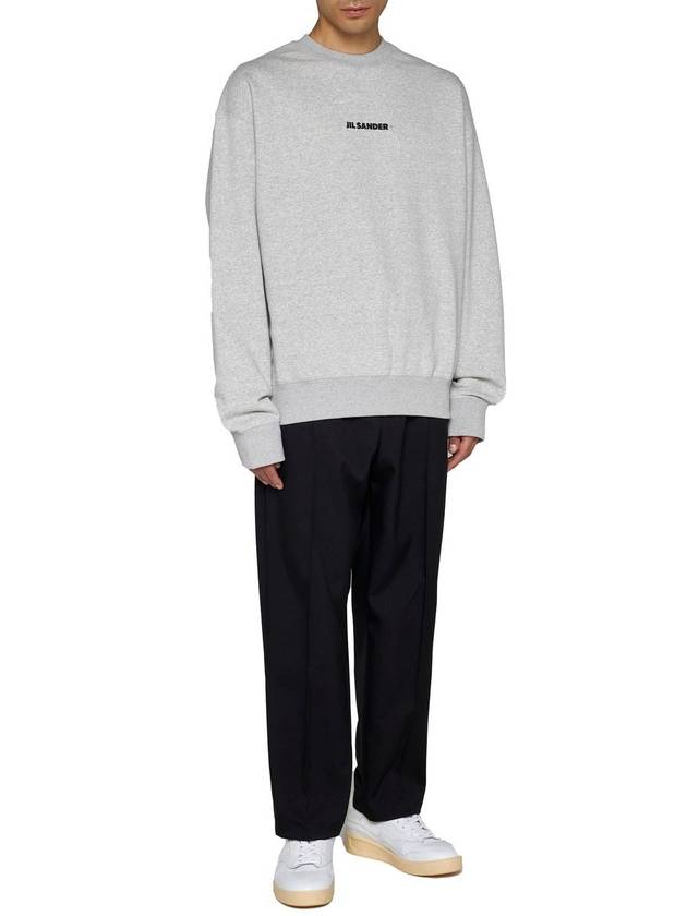 Men's Logo Sweatshirt Grey - JIL SANDER - BALAAN 5