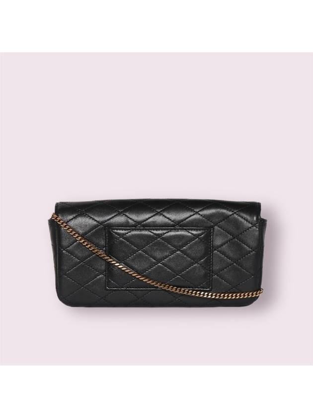 Gaby Chain Quilting Leather Cross Bag Black - SAINT LAURENT - BALAAN 4