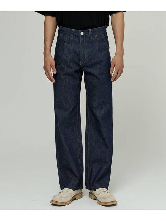 Onetuck low denim pants_wide fit - BLONDNINE - BALAAN 1