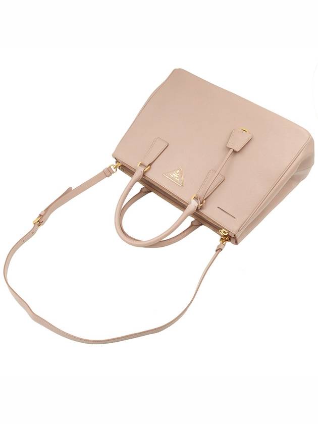 Pink Beige Saffiano Lux Gold Triangle 2WAY - PRADA - BALAAN 5