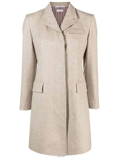 Flannel Chesterfield Wool Single Coat Beige - THOM BROWNE - BALAAN 2