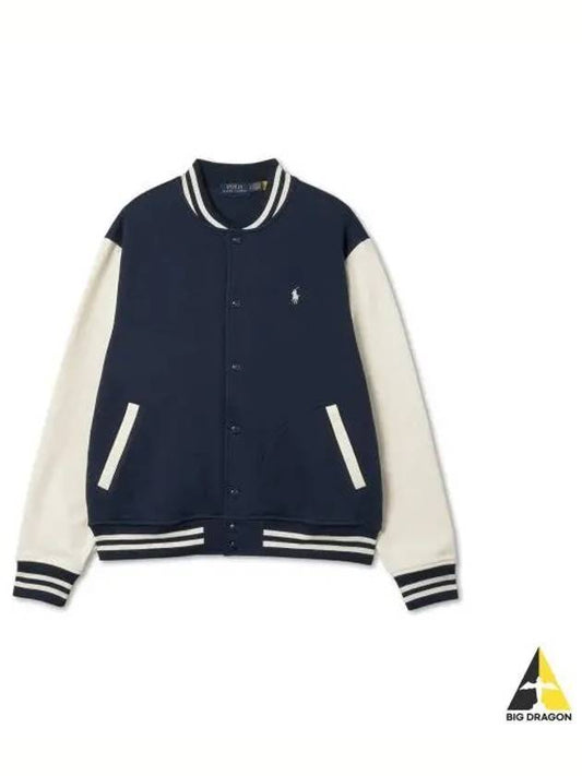 fleece baseball jacket ivory - POLO RALPH LAUREN - BALAAN 1