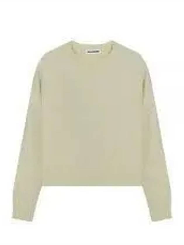 Crew Neck Wool Knit Top Light Pastel Green - JIL SANDER - BALAAN 2