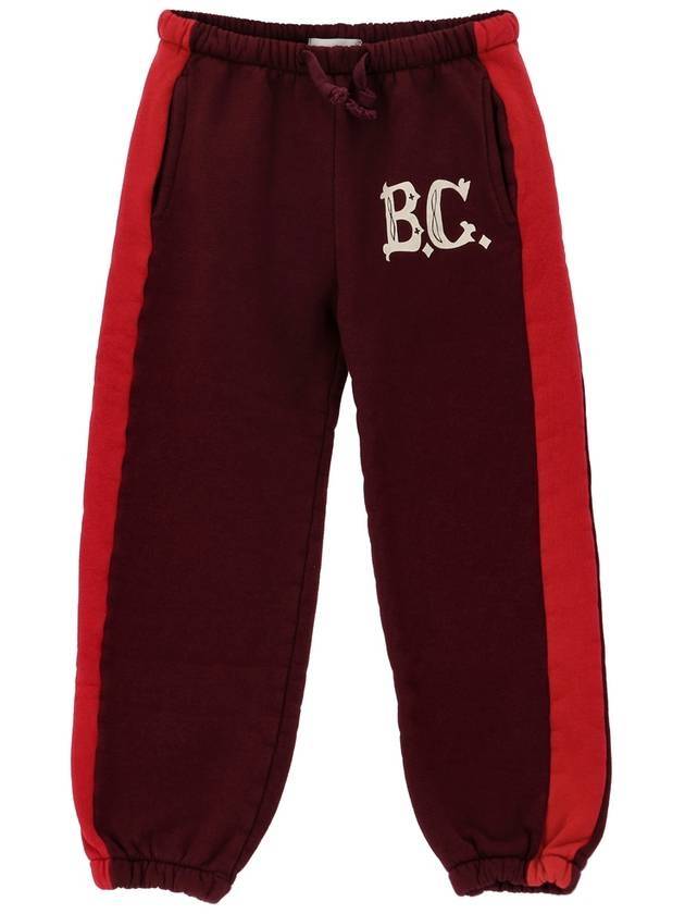 Kids BC Vintage Jogging Training Pants Burgundy - BOBO CHOSES - BALAAN 1