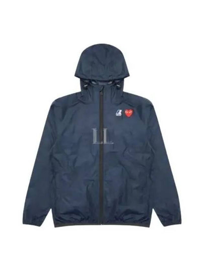 Small Heart Wappen Windbreaker Navy - COMME DES GARCONS - BALAAN 2